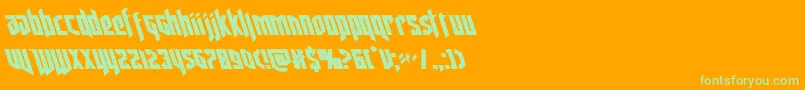 deathsheadleft Font – Green Fonts on Orange Background