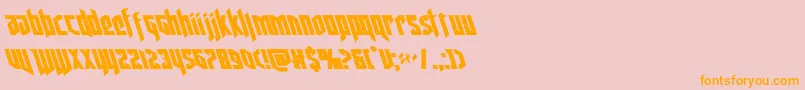 deathsheadleft Font – Orange Fonts on Pink Background