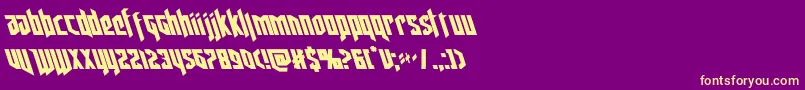 deathsheadleft Font – Yellow Fonts on Purple Background