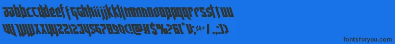 deathsheadleft Font – Black Fonts on Blue Background