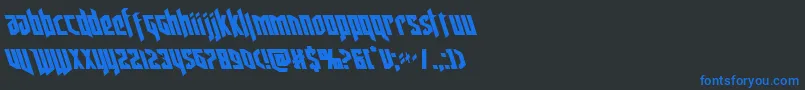 deathsheadleft Font – Blue Fonts on Black Background