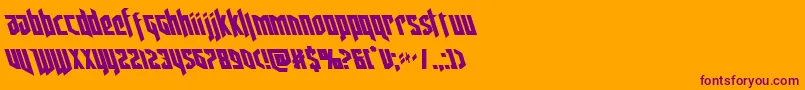 deathsheadleft Font – Purple Fonts on Orange Background