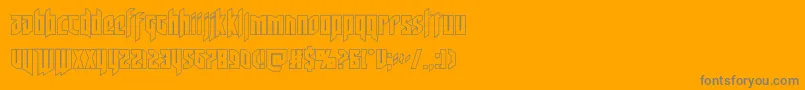Шрифт deathsheadout – серые шрифты на оранжевом фоне