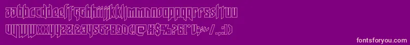 deathsheadout Font – Pink Fonts on Purple Background