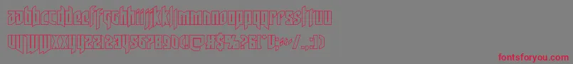 deathsheadout Font – Red Fonts on Gray Background