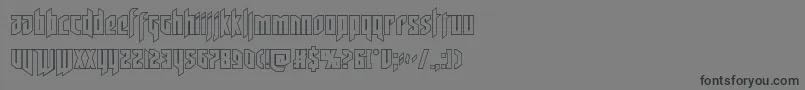 deathsheadout Font – Black Fonts on Gray Background