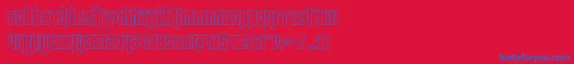 deathsheadout Font – Blue Fonts on Red Background