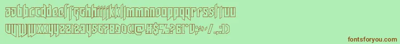 deathsheadout Font – Brown Fonts on Green Background