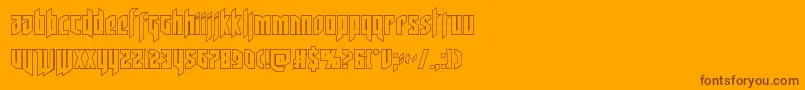 deathsheadout Font – Brown Fonts on Orange Background