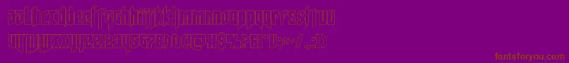 deathsheadout Font – Brown Fonts on Purple Background