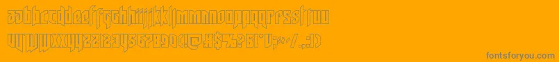 deathsheadout Font – Gray Fonts on Orange Background