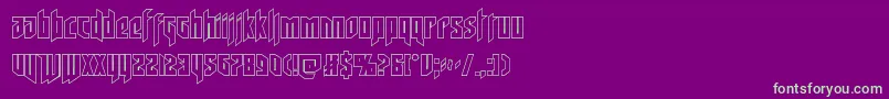 deathsheadout Font – Green Fonts on Purple Background