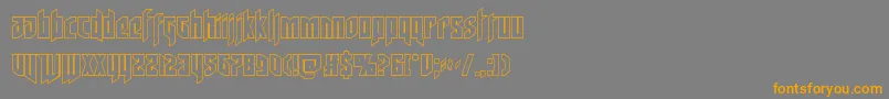 Шрифт deathsheadout – оранжевые шрифты на сером фоне
