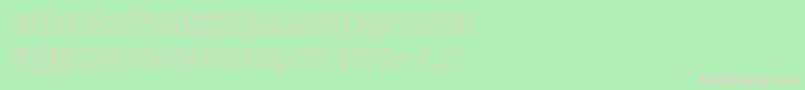 deathsheadout Font – Pink Fonts on Green Background