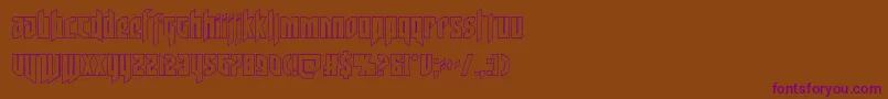 deathsheadout Font – Purple Fonts on Brown Background