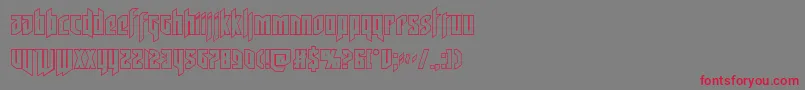 deathsheadout Font – Red Fonts on Gray Background