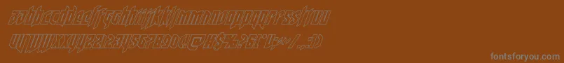 Шрифт deathsheadoutital – серые шрифты на коричневом фоне