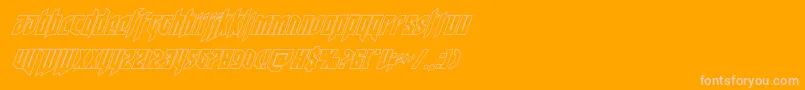 deathsheadoutital Font – Pink Fonts on Orange Background