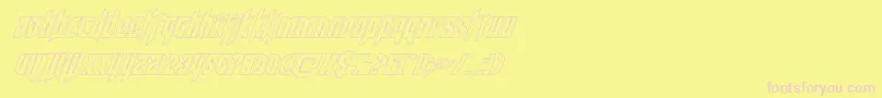 deathsheadoutital Font – Pink Fonts on Yellow Background
