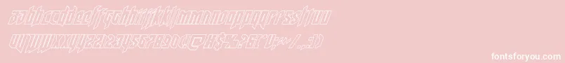 deathsheadoutital Font – White Fonts on Pink Background