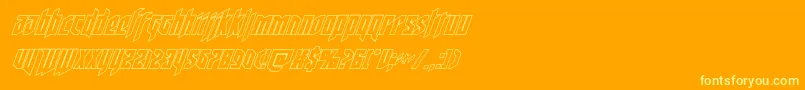 deathsheadoutital Font – Yellow Fonts on Orange Background