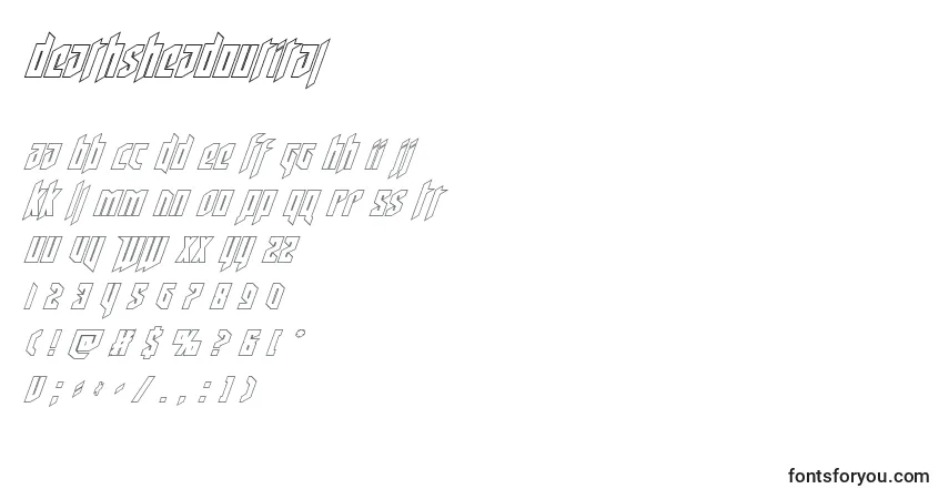 Шрифт Deathsheadoutital (124709) – алфавит, цифры, специальные символы