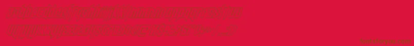 deathsheadoutital Font – Brown Fonts on Red Background