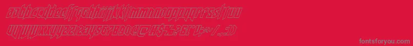 deathsheadoutital Font – Gray Fonts on Red Background