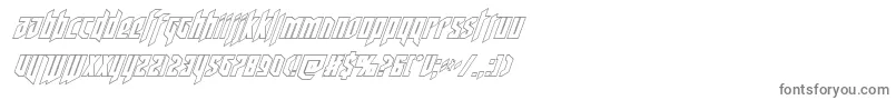 deathsheadoutital-Schriftart – Graue Schriften auf weißem Hintergrund