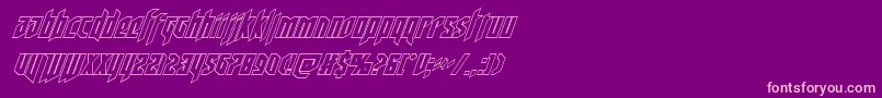 deathsheadoutital Font – Pink Fonts on Purple Background