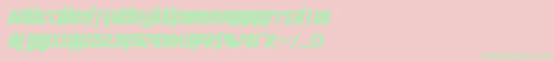 deathsheadsemital Font – Green Fonts on Pink Background