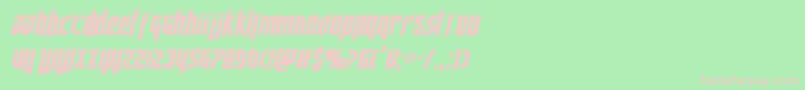 deathsheadsemital Font – Pink Fonts on Green Background