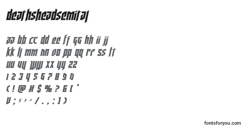 A fonte Deathsheadsemital (124711) – alfabeto, números, caracteres especiais