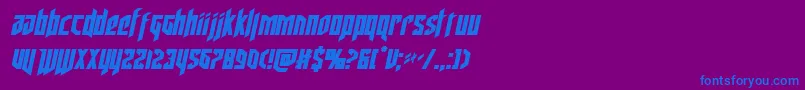 Шрифт deathsheadsemital – синие шрифты на фиолетовом фоне