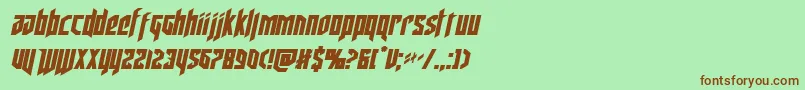 deathsheadsemital-fontti – ruskeat fontit vihreällä taustalla