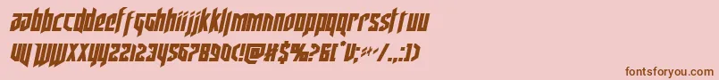 deathsheadsemital-fontti – ruskeat fontit vaaleanpunaisella taustalla