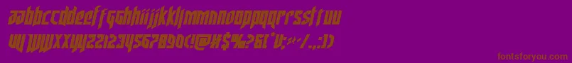 Шрифт deathsheadsemital – коричневые шрифты на фиолетовом фоне