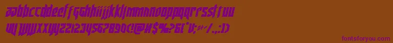 Шрифт deathsheadsemital – фиолетовые шрифты на коричневом фоне