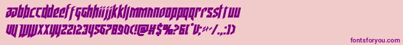 deathsheadsemital-fontti – violetit fontit vaaleanpunaisella taustalla