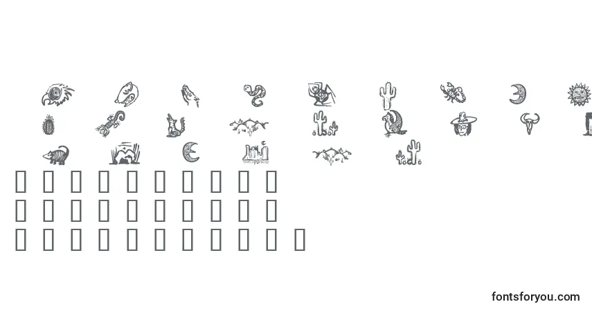 Czcionka DEATVD   (124712) – alfabet, cyfry, specjalne znaki