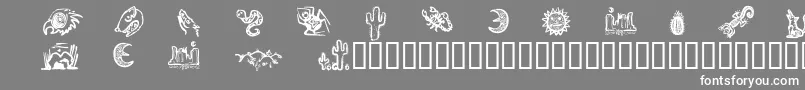 DEATVD   Font – White Fonts on Gray Background