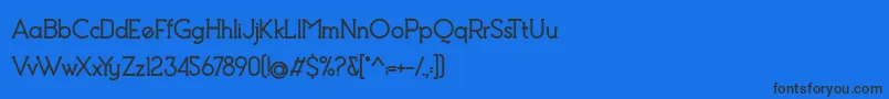 Debock Heavy Personal Use Font – Black Fonts on Blue Background