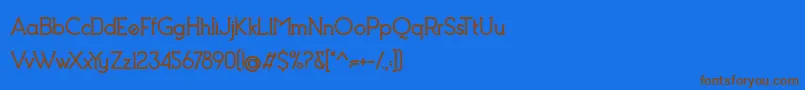 Debock Heavy Personal Use Font – Brown Fonts on Blue Background