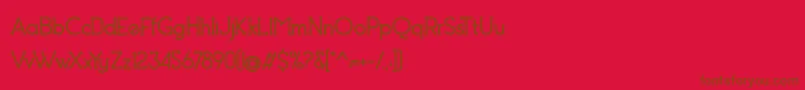 Debock Heavy Personal Use Font – Brown Fonts on Red Background