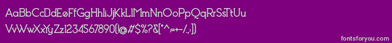 Debock Heavy Personal Use Font – Green Fonts on Purple Background