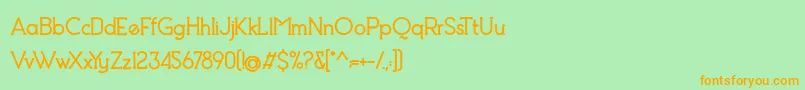 Debock Heavy Personal Use Font – Orange Fonts on Green Background