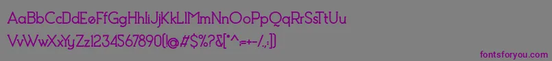 Шрифт Debock Heavy Personal Use – фиолетовые шрифты на сером фоне