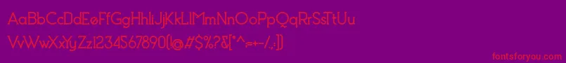 Debock Heavy Personal Use-fontti – punaiset fontit violetilla taustalla