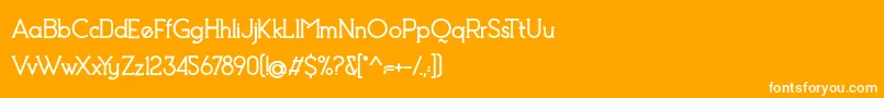 Debock Heavy Personal Use Font – White Fonts on Orange Background