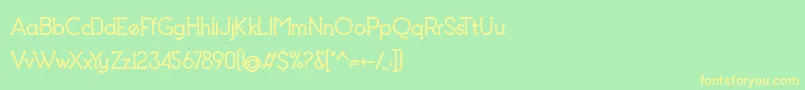 Debock Heavy Personal Use Font – Yellow Fonts on Green Background